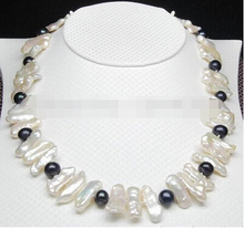LL <0852 collares de perlas blancas y negras de calidad AAA naturales 2024 - compra barato