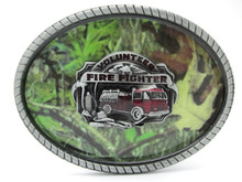 Oval Camouflage Fire Fighter Belt Buckle 2024 - buy cheap