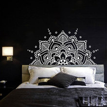 Bedroom Headboard Boho Bohemian Decor Half Mandala Wall Decal Yoga Studio Namaste Ornament Mandala Vinyl Wall Sticker MTL10 2024 - buy cheap