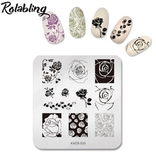 1PC Nail Art Stamping Plate Template Rose Flower Design Nail Stamping Plates Beauty Image Plate Stencil Nail Stamping Tools 2024 - buy cheap