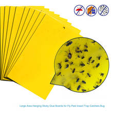 Sticky flies 2020 5Pcs Strong Flies Traps Bugs Sticky Board Catching Aphid Insects Pest Killer 2024 - buy cheap