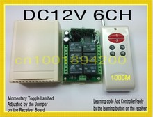 DC12V 6CH Wireless Remote Control Switch System Latched/Momentary/Toggle Adjusted add controller by Learning Button 315/433MHZ 2024 - buy cheap