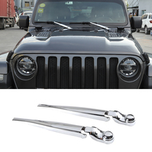 Chrome ABS Car Front Wiper Rain Wiper Cover Trim Decoration Sticker Car Styling For Jeep Wrangler JL 2018+ Auto Accessories 2024 - buy cheap