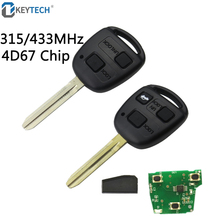 OkeyTech Auto Remote Key 4D67 Chip for T-oyota Camry Prado Corolla CAMRY 2/3 Buttons 315MHz 433MHz With Circuit Board 2024 - buy cheap