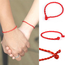 Wholesale 50pcs Men Women Good Luck Hand Braided Lucky Red String Rope Cord Bracelet New Couple Wristband Bangle Gift 2024 - buy cheap