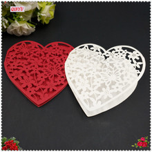 Two Layers Cardboard Hollow Design Heart Laser Cut Paper Cup Card Marriage Wedding Decorations 50PCS 5ZSH857-50 2024 - buy cheap