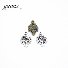 YuenZ-Colgante de pavo real de plata antigua, accesorios de fabricación de bricolaje, collar, joyería, 19x12mm, D960, 25 uds. 2024 - compra barato