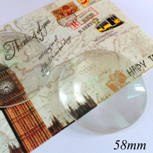 ZEROUP-cabujón de cristal transparente hecho a mano, accesorios de joyería redondos en forma de cúpula, 58mm, 1 unids/lote 2024 - compra barato