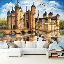 Beibehang Personalizado 3d papel de parede castelo Europeu sofá da sala do fundo da parede TV papel de parede pintura a óleo de decoração para casa 2024 - compre barato