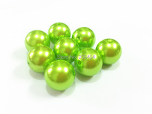 Newest !  20mm 100pcs/lot New Bright Lime Green Chunky Round Imitation Pearl Acrylic  Beads For Kids Jewelry Making 2024 - buy cheap