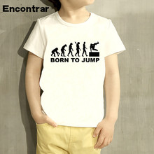 Kids Evolution Of Parkour Born To Jump Design Baby Boys/Girl TShirt Kids Funny Short Sleeve Tops Children Cute T-Shirt,HKP4085 2024 - buy cheap