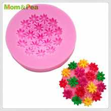 Mom & Pea-molde de silicona con forma de pequeñas flores para decoración de tartas, molde 3D de Fondant, grado alimenticio, MPA1893 2024 - compra barato