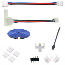 Varios tipos 10mm 12mm 4PIN conector de LED RGB JST SM impermeable L T X DC cable de extensión 5050 RGB LED módulo de la tira de cadena 2024 - compra barato