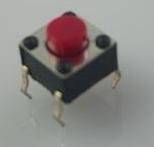 Tact Switch DIP type vertical 6x6X5.0mm Rohs Red Button Tactile Switch Rohs New through hole 2024 - купить недорого