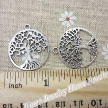 12  pcs Charms Tree Pendant  Tibetan silver  Zinc Alloy Fit Bracelet Necklace DIY Metal Jewelry Findings 2024 - buy cheap