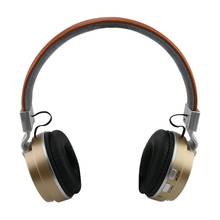 Беспроводные Bluetooth-наушники 4,1, музыкальные стереонаушники, гарнитура с микрофоном, кожаная металлическая поддержка, FM-радио для мобильного телефона 2024 - купить недорого