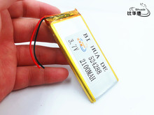 Célula de bateria recarregável li-po, 3.7v, 2100mah, 524288, polímero de lítio, para mp3, mp4, mp5, gps 2024 - compre barato