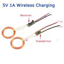 DC 5V 1A Беспроводное зарядное устройство передатчик + приемник блок питания катушка для телефона mp3 электронный продукт 2024 - купить недорого