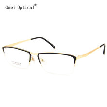Gmei Optical LF2018 Metal Semi-Rimless Frame Eyeglasses for Women and Men Eyewear Spectacles 2024 - buy cheap