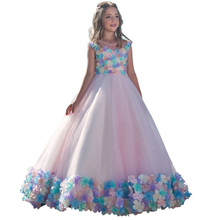 Vestidos de princesas para niñas pequeñas, vestidos de baile para niñas de 2 a 12 años, ropa infantil para niña pequeña 2024 - compra barato