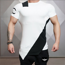 Мужская футболка с коротким рукавом, хлопковая футболка для тренажерного зала, для фитнеса, бодибилдинга, 2018 2024 - купить недорого