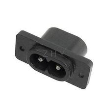 AC 220V C8 2 Pin Male Electric Inlet Power Socket Connector Black 2024 - buy cheap