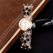 Relojes de lujo para mujer, reloj de pulsera de acero inoxidable de cuarzo dorado, pulsera de diamantes de imitación para mujer 2024 - compra barato