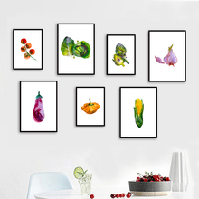 Gohipang-pintura en acuarela de frutas y verduras, pintura sobre lienzo para pared, imágenes para sala de estar, cocina y habitación 2024 - compra barato