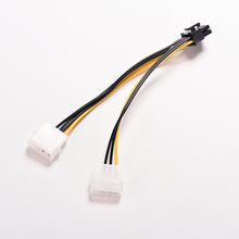 16cm 8 Pin PCI Express Male To Dual LP4 4Pin Molex IDE PCI-E graphic Video Card Power Cable Adapter 2024 - buy cheap