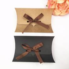30pcs/lot Kraft Gift Boxes Paper Pillow Box, DIY Packaging Box For Candy\Cake\Jewelry\Gift\chocolate\Party baking box with rope 2024 - buy cheap