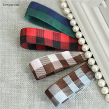 Kewgarden Plaid Ribbons 1" 1.5" 25mm 40mm Handmade Tape DIY Bow Brooch Accessories Packing Grid Riband 10 Yards 2024 - buy cheap
