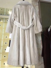 Natural Real Mink Fur Coat Long  Jacket  mink coat outwear women 2024 - buy cheap