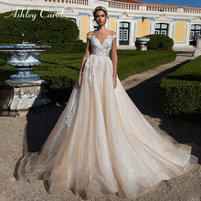 Vestido de novia ashily Carol, corte en A, elegante escote Corazón, aplicaciones encaje con cuentas de lujo, tul, vestidos de novia, vestidos de princesa para novias 2020 2024 - compra barato