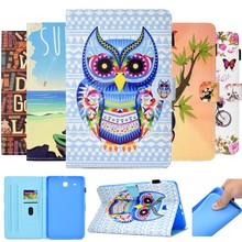 Capa protetora para tablet, para samsung galaxy tab e 9.6 t560 t561 com suporte de desenho, de couro pu, 2024 - compre barato