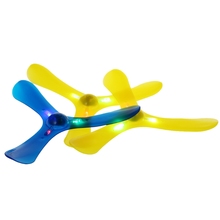 HBB 1PC Kids Throw Flying Toys LED Light 3 Leaves Boomerang Outdoor Fun Toy Sport (Random Color) 2024 - buy cheap