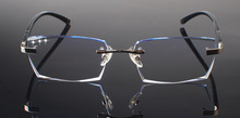 Lentes Opticos para Mujer y hombre, gafas con marco de titanio puro, corte de diamante para bordes, a la moda, decoraciones ópticas 2024 - compra barato
