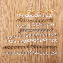 High Quality 4*70mm 100set/lot Alloy Extended Extension Chain for necklace&bracelet DIY jewelry findings FLB023-02 2024 - buy cheap