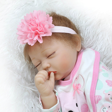 Lifelike sleeping reborn doll babies 22" real newborn baby girl reborn toddler dolls girls gift bonecas 2024 - buy cheap