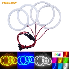 FEELDO 2X106mm 2X126mm Auto Halo Rings Cotton Lights SMD LED Angel Eyes for Ford Focus 05+ DRL 4-Color #HQ3667 2024 - buy cheap