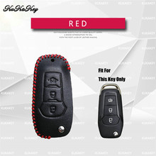 2018 Leather Car Key Cover Shell For Ford Escort Mondeo Everest Ranger Fusion Car Key Case Car Accessories For Ford Car Styling 2024 - buy cheap