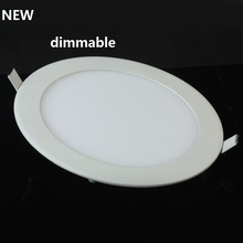 Led dimerizável, 3w/4w/6w/9w/12w/15w/25w, novo, design ultrafino, embutido, luz de teto, 110v/220v