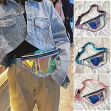 2019 New Fashion Solid PVC Holographic Fanny Pack Travel Waist Bag Laser Purse Shoulder Chest Bag Sport 2024 - buy cheap