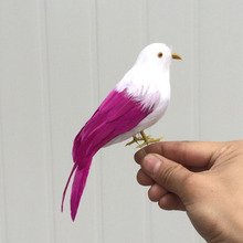 about 15cm simulation bird hot pink &white feathers bird  model,polyethylene & furs handicraft, garden decoration gift h1024 2024 - buy cheap