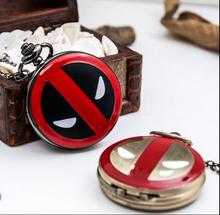 Модные карманные часы в стиле Дэдпул с черной бронзовой подвеской, лучший подарок для детей 20 шт./лот 2024 - купить недорого