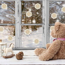 6 лист, набор из 24 штук, на новый год, на окно, стекло, стену стикеры Рождественские снежинки настенные наклейки настенные рождественские украшения для дома и сада 2024 - купить недорого
