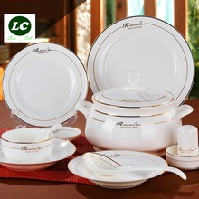 free shipping dinnerware set ceramic bone china 58pcs luxury golden Jingdezhen tableware avowedly dishes set plates bowls 2024 - buy cheap