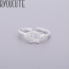 Fashion Real Silver Color Pig Rings for Women Wedding Jewelry Punk Retro Antique Adjustable Size Finger Big Ring 2024 - buy cheap