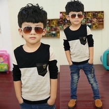 Spring Autumn Children t shirts baby kids boys long sleeve T shirts  baby children clothing pure cotton tees casual 2-10Y 2024 - buy cheap