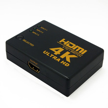 New Black Mini 3 Port HDMI Switch 3x1 HDMI Switcher 3 input 1 output Splitter HDMI Port for HDTV 1080P Video 2024 - buy cheap