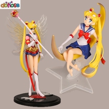 Экшн-фигурка Sailor Moon Tsukino Usagi, ПВХ, украшение для торта, коллекция для девочек, модель игрушки, кукла, подарки на день рождения 2024 - купить недорого